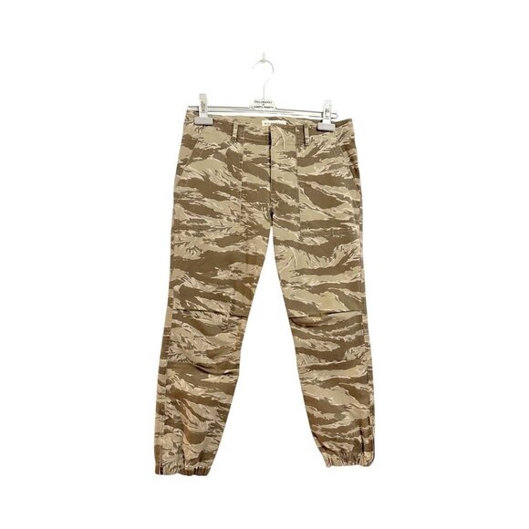 Nili Lotan Cropped French Military Pant, Khaki Tiger Camo, Size 6, New with tag